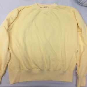 NWOT brandy Melville pastel yellow crew neck